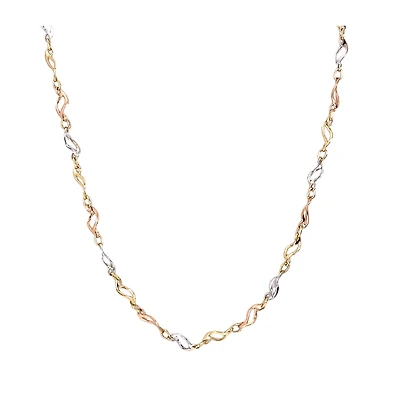 10K 3-TONE GOLD NECKLACE – 18’’