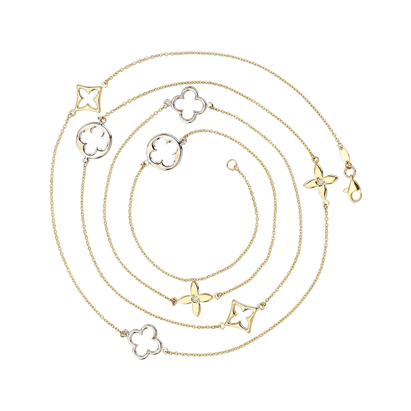 10K 2-TONE GOLD NECKLACE – 36’’