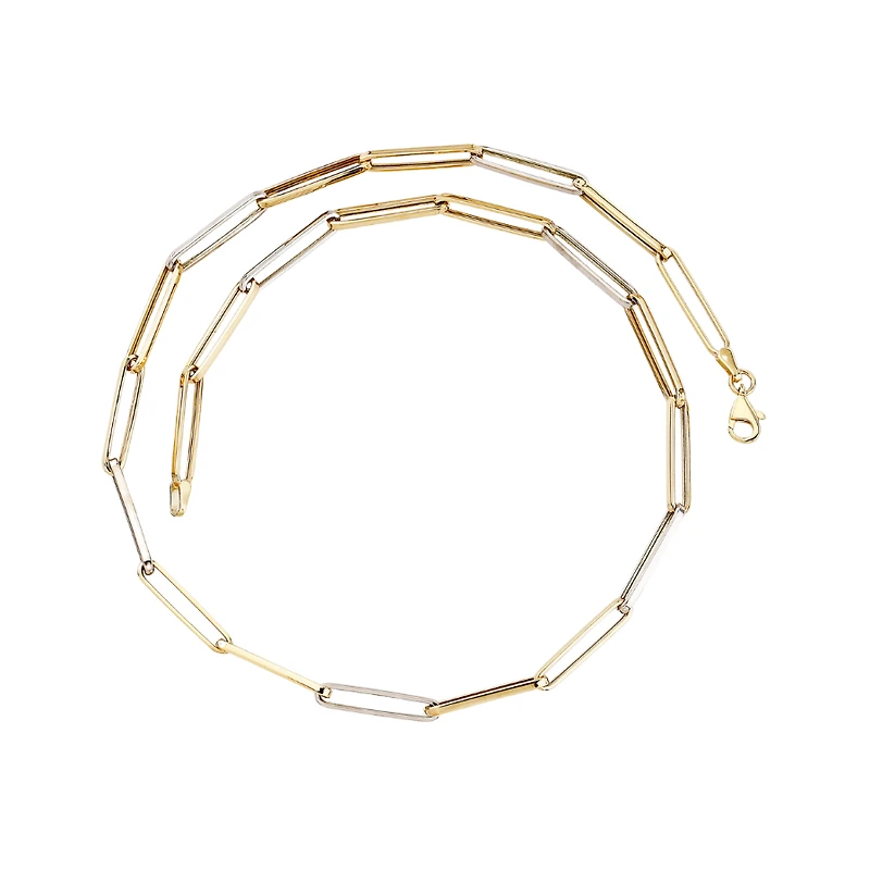 2 TONE GOLD NECKLACE - 18''