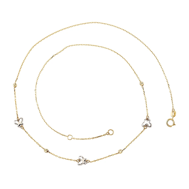 10K TWO-TONE GOLD NECKLACE - 18''