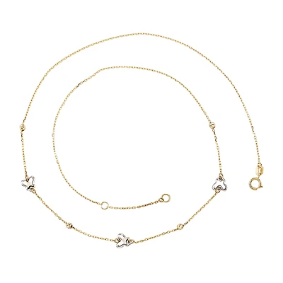 COLLIER OR DEUX TONS 10K - 18''