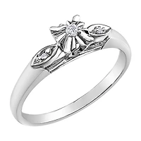 BAGUE EN OR 10K AVEC DIAMANTS