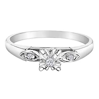 BAGUE EN OR 10K AVEC DIAMANTS