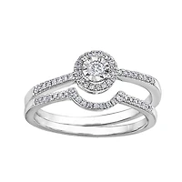 BAGUE EN OR 10K AVEC DIAMANTS