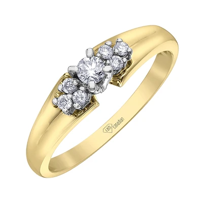 10K TWO TONE GOLD RING