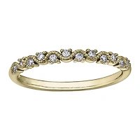 BAGUE EN OR 10K AVEC DIAMANTS