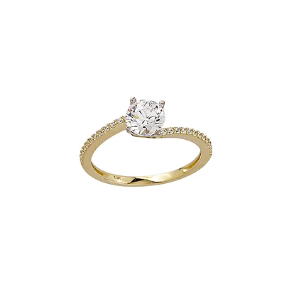 10K GOLD RING- ZIRCONIUM