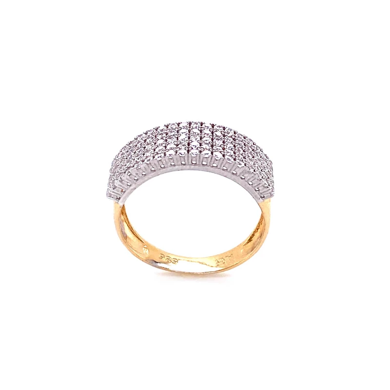 10K 2 TONE GOLD RING - ZIRCONIUM