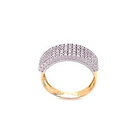 10K 2 TONE GOLD RING - ZIRCONIUM