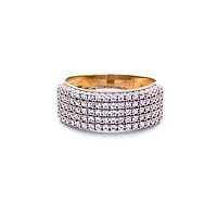 10K 2 TONE GOLD RING - ZIRCONIUM