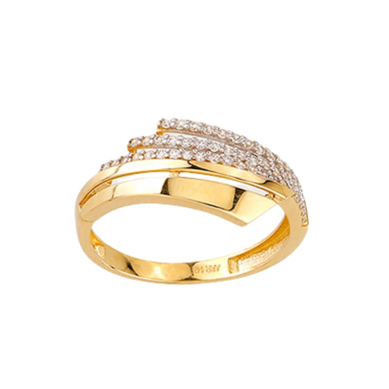 BAGUE EN OR 10K- ZIRCONIUM