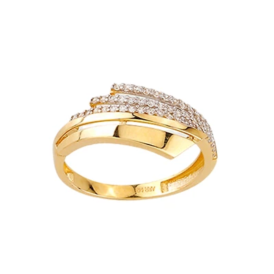 BAGUE EN OR 10K- ZIRCONIUM