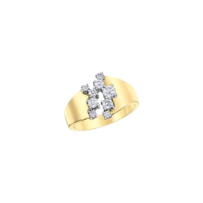 10K GOLD RING WITH DIAMONDS