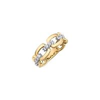BAGUE EN OR 10K AVEC DIAMANTS.