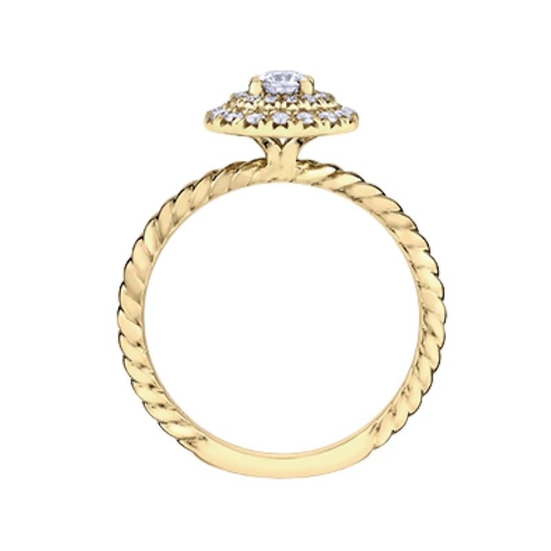 BAGUE EN OR JAUNE 10K