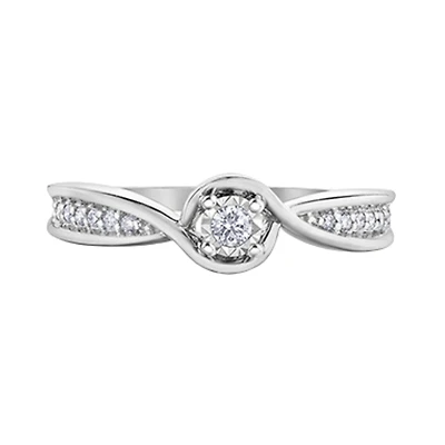 10K WHITE GOLD RING