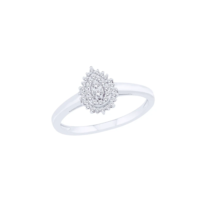 BAGUE EN OR 10K AVEC DIAMANTS
