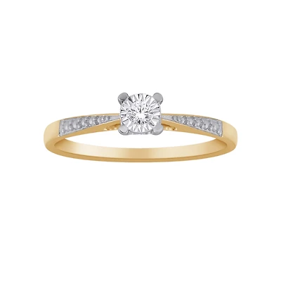 BAGUE EN OR DEUX TONS 10K