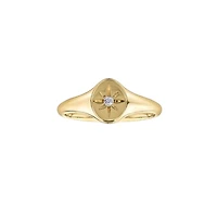 BAGUE EN OR 10K AVEC DIAMANTS