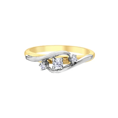 10K TWO TONE GOLD RING