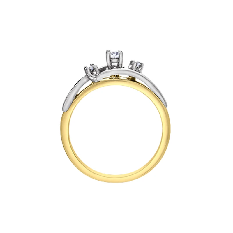 10K TWO TONE GOLD RING