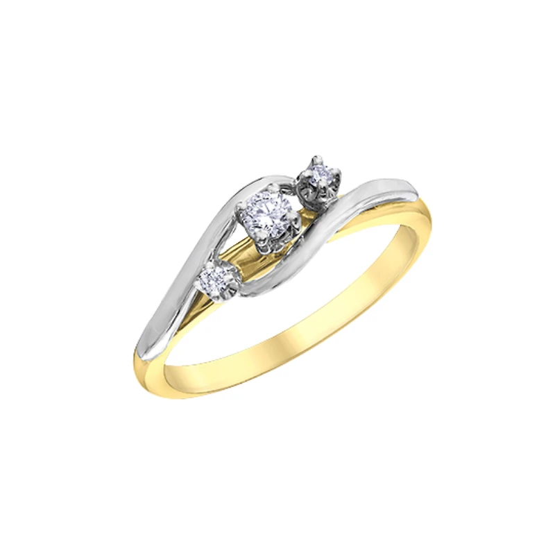 10K TWO TONE GOLD RING