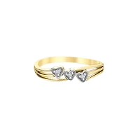 BAGUE COEUR DEUX TONS 10K