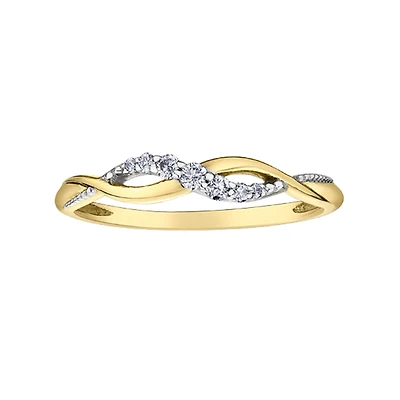 BAGUE OR DEUX TONS 10K