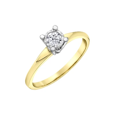 BAGUE OR 2 TONS 10K