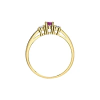 BAGUE EN OR 10K AVEC RUBIS