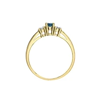 BAGUE EN OR 10K AVEC SAPHIR