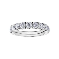 10K WHITE GOLD SEMI-ETERNITY RING