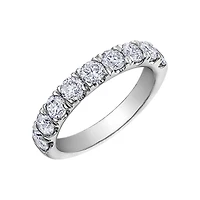 10K WHITE GOLD SEMI-ETERNITY RING