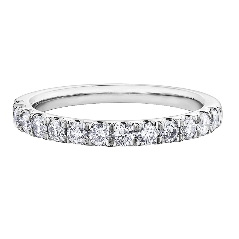 10K WHITE GOLD SEMI-ETERNITY RING