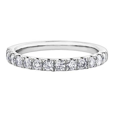 10K WHITE GOLD SEMI-ETERNITY RING