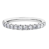 10K WHITE GOLD SEMI-ETERNITY RING