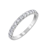 10K WHITE GOLD SEMI-ETERNITY RING