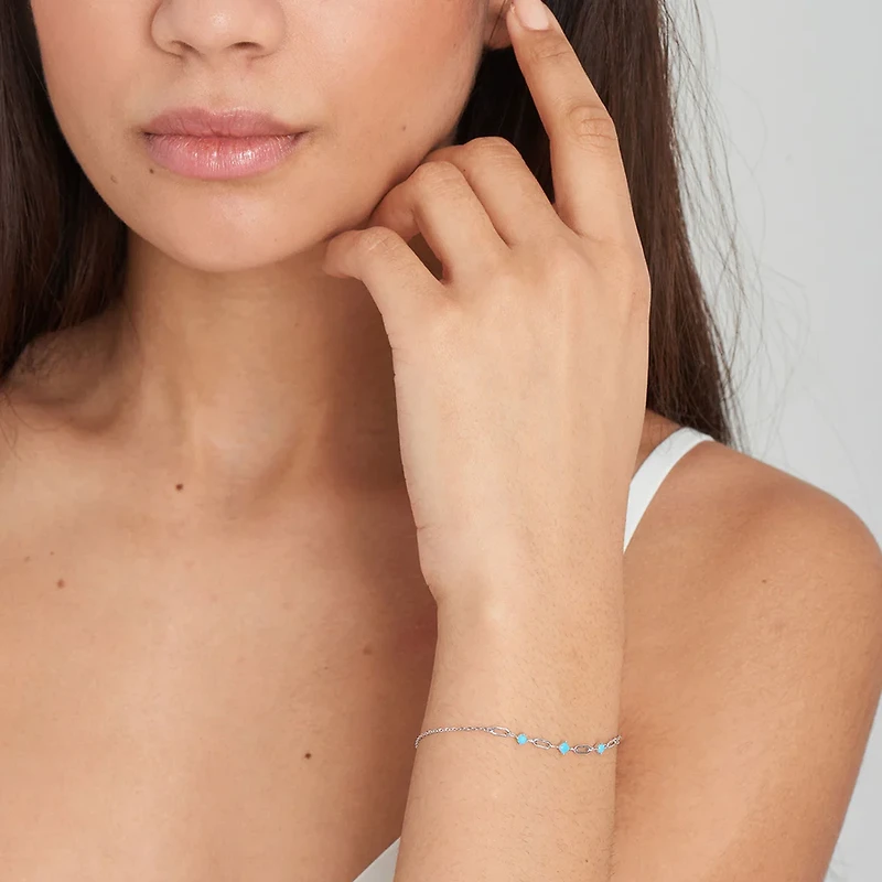 BRACELET POUR FEMME EN ARGENT 7.25’