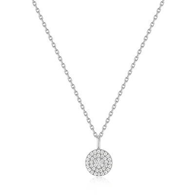 SILVER PENDANT NECKLACE 18''