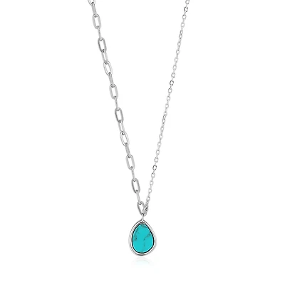 SILVER PENDANT NECKLACE 18''
