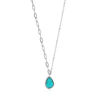 SILVER PENDANT NECKLACE 18''