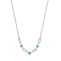 SILVER NECKLACE 17''