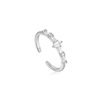 RHODIUM-PLATED SILVER RING