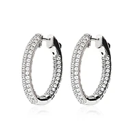 SILVER HOOP EARRINGS -35MM