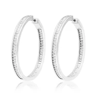 SILVER HOOP EARRINGS -40MM