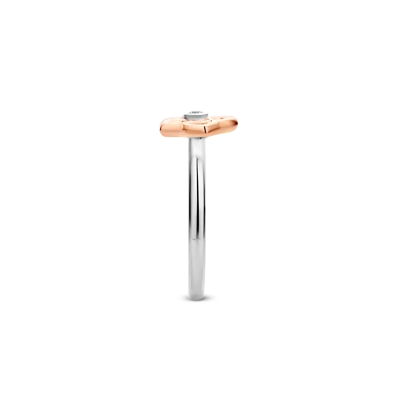 SILVER RING WITH ZIRCON