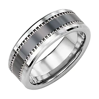 TUNGSTEN CERAMIC RING FOR MEN 8MM