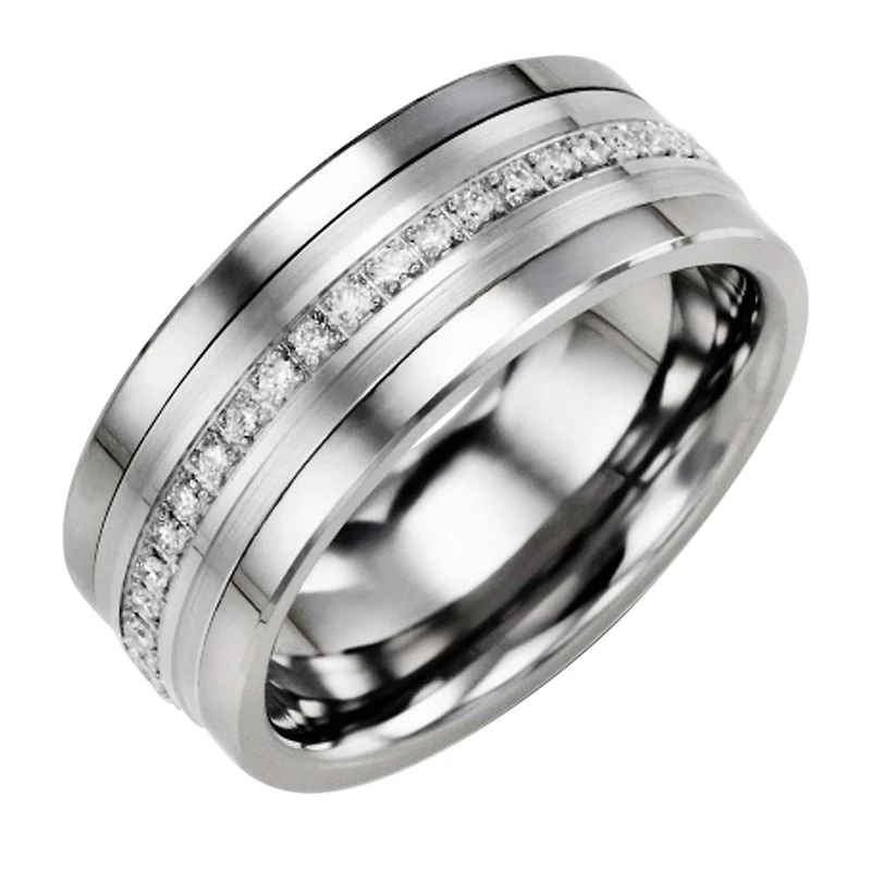 TUNGSTEN AND 10K GOLD RING MEN 9MM