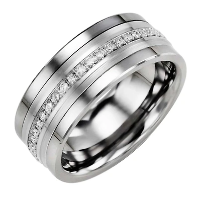 TUNGSTEN AND 10K GOLD RING MEN 9MM