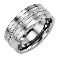 TUNGSTEN AND 10K GOLD RING MEN 9MM